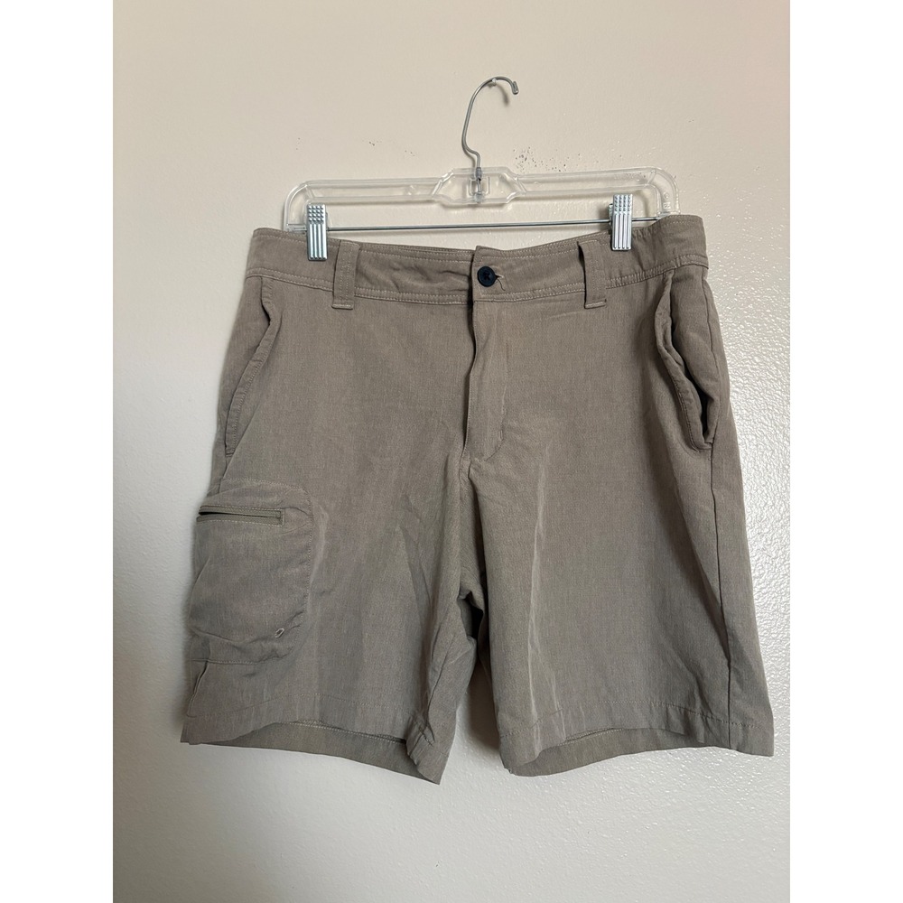 Magellan Outdoors Fish Gear Men's 32 Khaki Tan Water Repellent Cargo Shorts